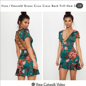 SOLD Pretty Little Thing Emerald Green Dress